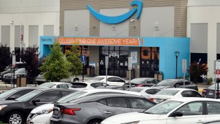 File: The Amazon distribution center in Garner, N.C. opened in August 2020. Across four floors, the warehouse covers 2 million square feet.