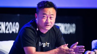 Ben Zhou, chief executive officer of ByBit, during the Token2049 conference in Singapore, on Thursday, Sept. 14, 2023.