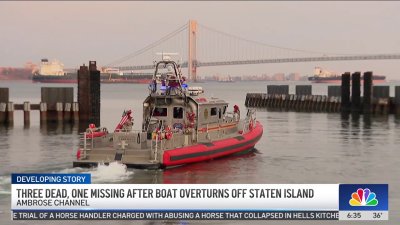 Three dead, one missing after boat overturns off Staten Island