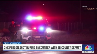 1 shot in encounter with San Bernardino sheriff's deputy