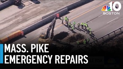 Emergency repairs conducted on Mass. Pike due to sinkhole risk