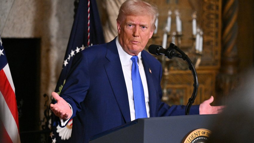 US President Donald Trump speaks during the signing of executive orders