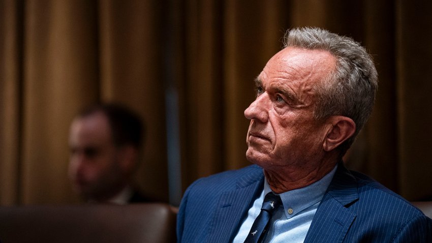 Robert F. Kennedy Jr. listens during a cabinet meeting at the White House on Wednesday, Feb. 26, 2025.