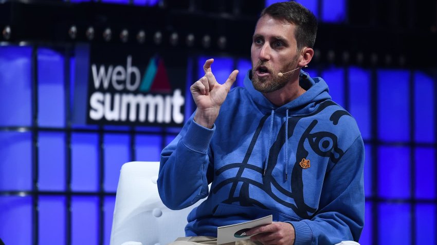 Assaf Rappaport, Wiz, on Centre Stage during day one of Web Summit 2021 at the Altice Arena in Lisbon, Portugal. 