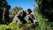 Military personnel search for Sudiksha Konanki,