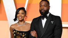 BEVERLY HILLS, CALIFORNIA - MARCH 02: (L-R) Gabrielle Union and Dwyane Wade attend the 2025 Vanity Fair Oscar Party Hosted By Radhika Jones at Wallis Annenberg Center for the Performing Arts on March 02, 2025 in Beverly Hills, California. (Photo by Dia Dipasupil/FilmMagic)