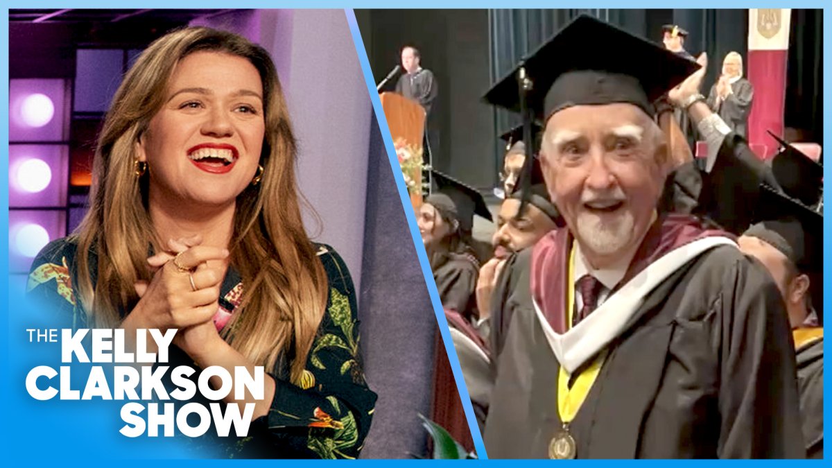 Kelly meets 88-year-old grandfather behind viral graduation ceremony ...