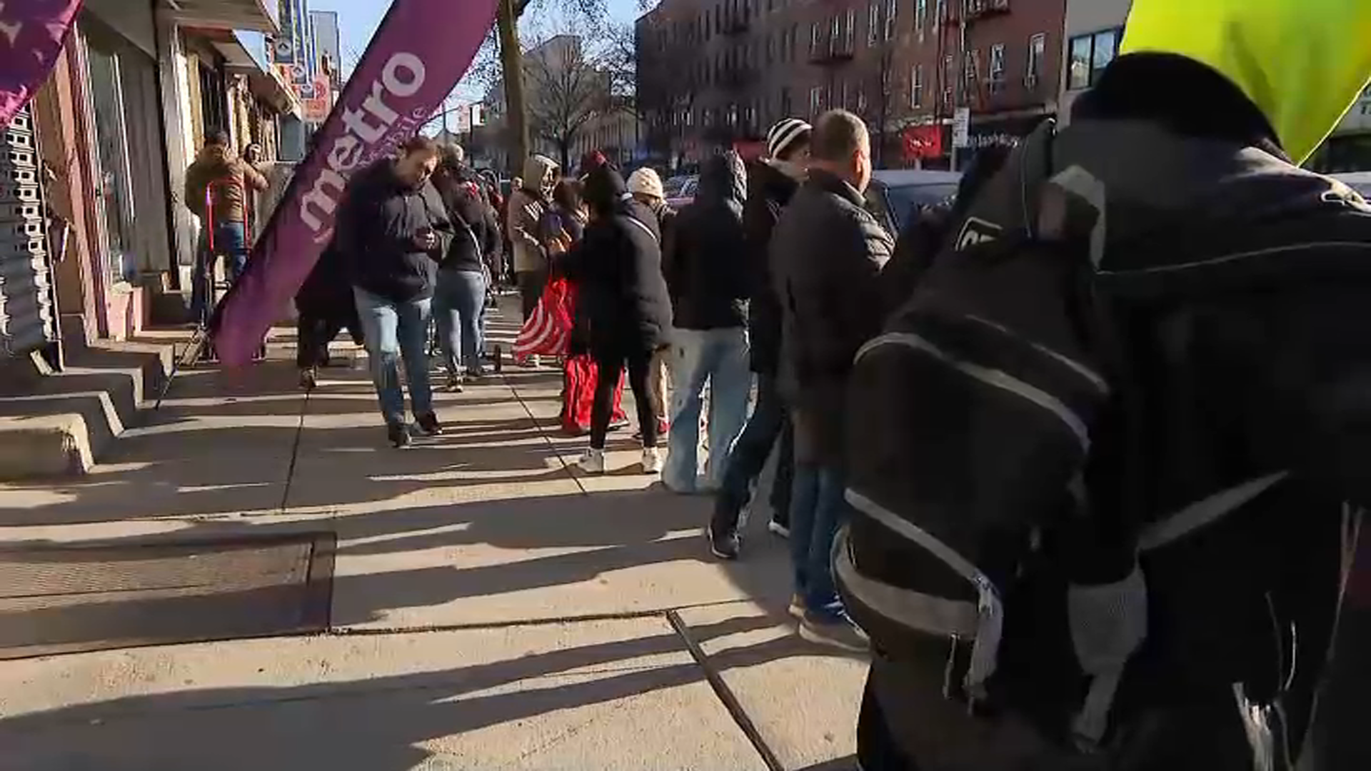 New Yorkers wait in line for hours for likelihood at getting free dozen eggs