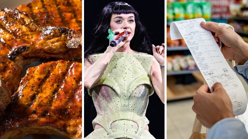 Homemade barbecue pork chops. Katy Perry performs onstage during the Katy Perry The Lifetimes Tour 2025. A woman checks her receipt while exiting a store.