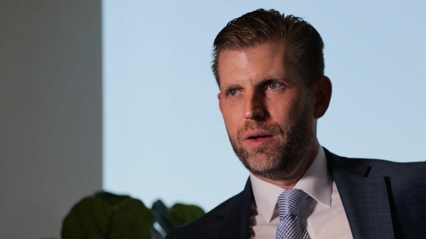 Eric Trump, Executive Vice President of the Trump Organization, and son of U.S. President Donald Trump, attends an interview with Reuters in Dubai, United Arab Emirates, April 29, 2025.