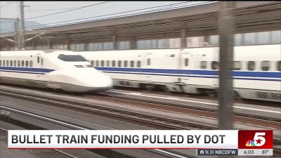 U.S. Department of Transportation pulls funding for Texas high speed rail project