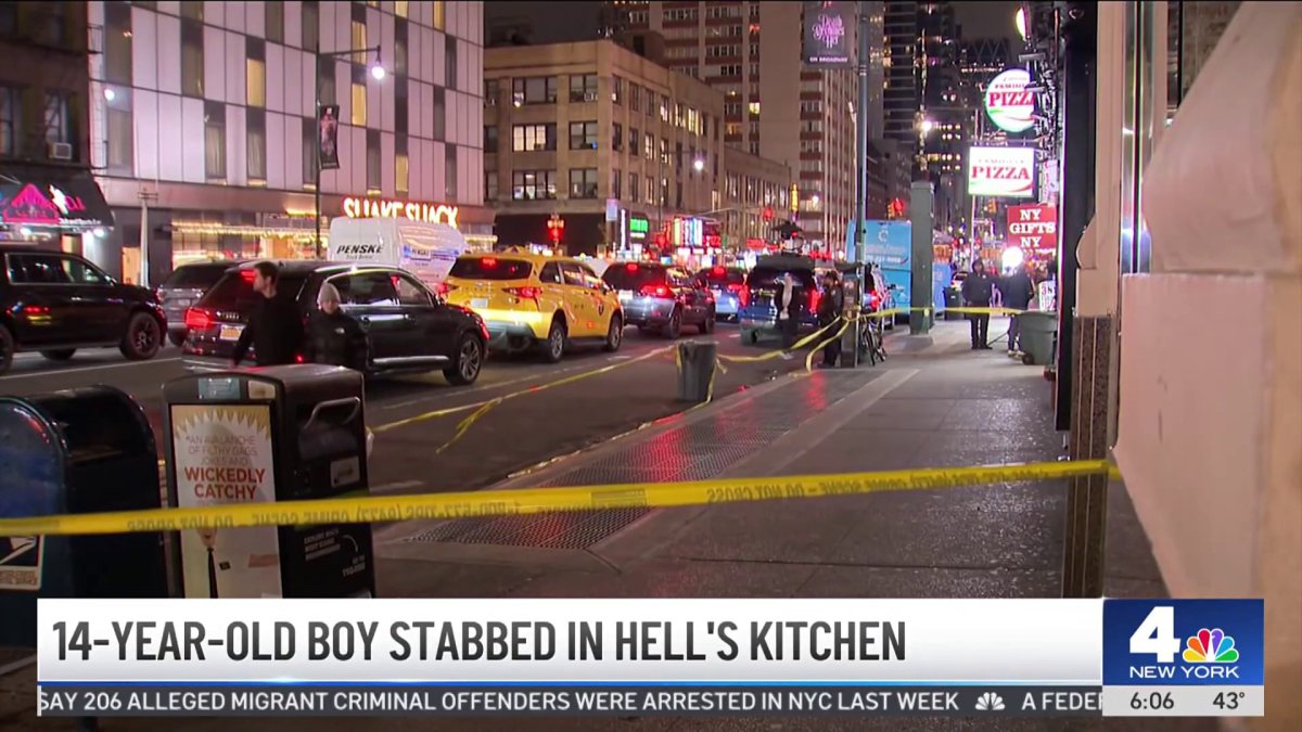 14-year-old boy stabbed in Hell’s Kitchen near Broadway theatres – NBC ...