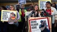 FILE - Jennifer Vasquez Sura, the wife of Kilmar Abrego Garcia, speaks during a news conference in Hyattsville, Md., April 4, 2025.