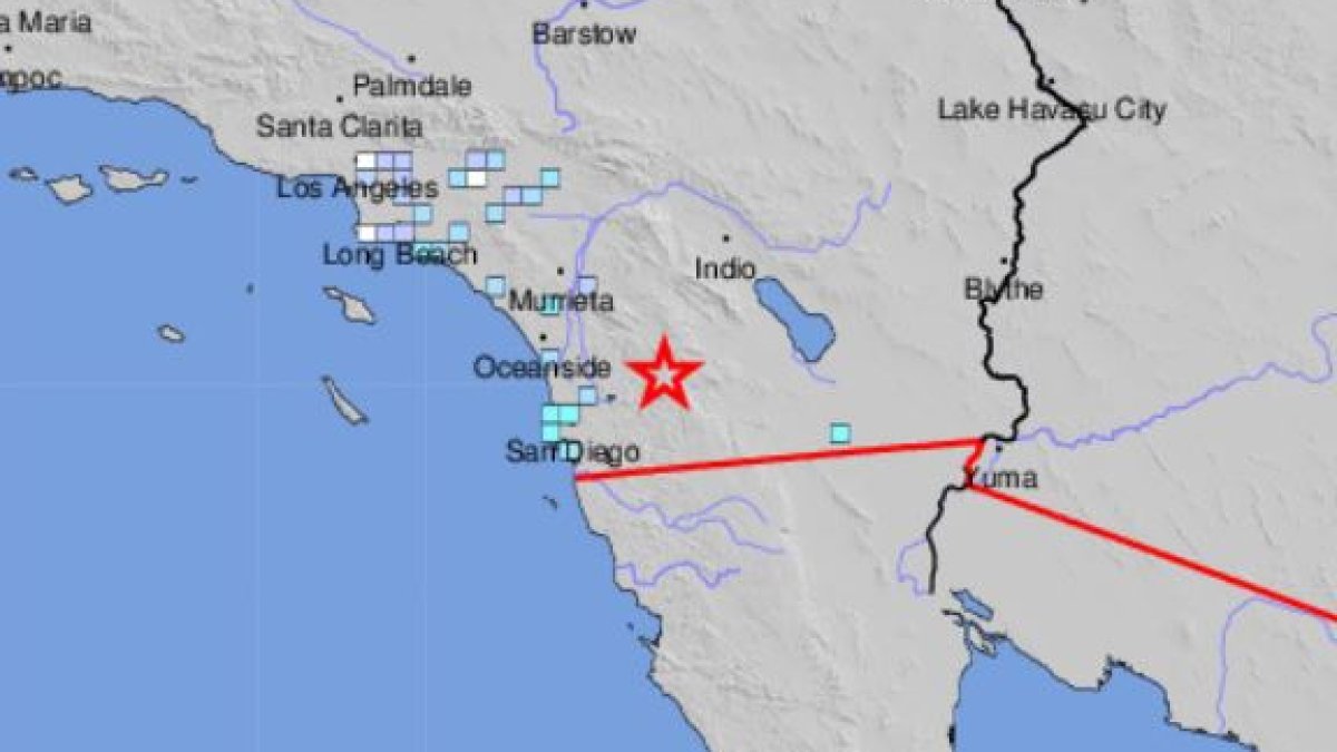 Earthquake san diego what time