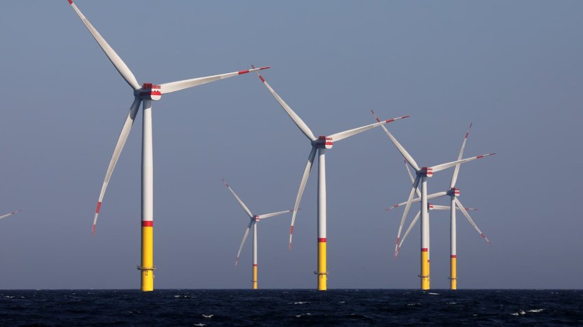 File: The wind farm in the Baltic Sea 35 kilometres northeast of Rügen is a joint venture of the Essen-based energy group Eon and the Norwegian shareholder Equinor.