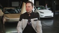 Elon Musk interviews on CNBC from the Tesla Headquarters in Texas.