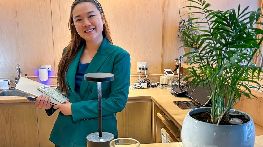 Angel Zheng at Isshiki Matcha in New York, NY on May 21, 2025.
