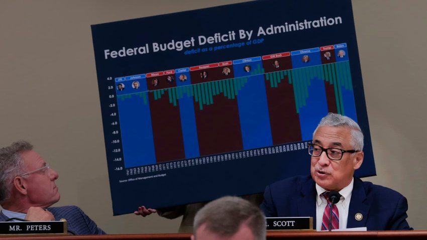 Rep. Robert Scott (D-VA) (R) speaks during a mark up meeting with the House Budget Committee on Capitol Hill on May 16, 2025 in Washington, DC, U.S..