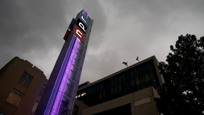 The National Public Radio (NPR) headquarters in Washington, DC, US, on Monday, May 5, 2025.