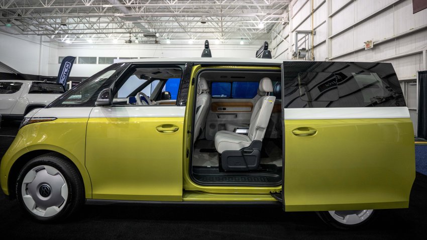 A 2025 Volkswagen ID. Buzz electric vehicle (EV)
