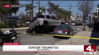 Several injured in San Pedro pursuit crash