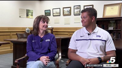 Mother-son duo graduate with master's degrees from TCU