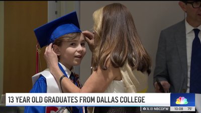 13-year-old celebrates graduation from Dallas College