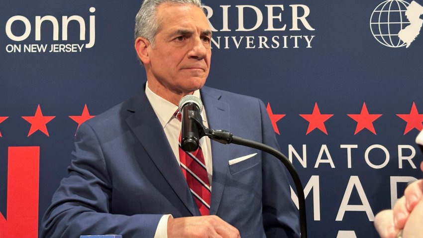 FILE -Former Assemblyman Jack Ciattarelli speaks after the first Republican debate Tuesday, Feb. 4, 2025, at Rider University in Lawrenceville, N.J. (AP Photo/Mike Catalini, File)