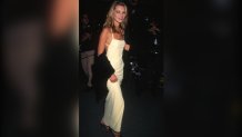 British fashion model Kate Moss attends a Costume Institute exhibition at the Metropolitan Museum of Art, New York, New York, December 4, 1995. (Photo by Ron Galella/Ron Galella Collection via Getty Images)