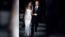 Naomi Campbell and guest during 1995 Costume Institute Gala at Metropolitan Museum of Art in New York City, New York, United States. (Photo by Ron Galella, Ltd./Ron Galella Collection via Getty Images)