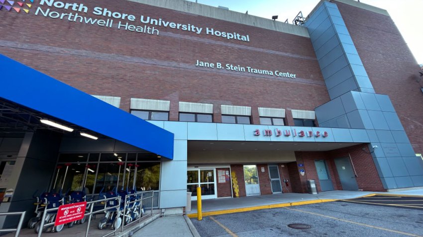 North Shore University Hospital, Northwell Health, Jane B Stein Trauma Center, ambulance entrance, Masbeth, Long Island. (Photo by: Lindsey Nicholson/UCG/Universal Images Group via Getty Images)