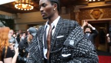NEW YORK, NY - MAY 6: Alton Mason departs from the Pierre Hotel to head to the star-studded Met Gala in New York, United States on May 06, 2024. (Photo by Eren Abdullahogullari/Anadolu via Getty Images)