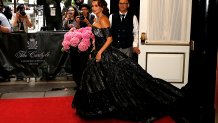 NEW YORK, NEW YORK - MAY 06: Penélope Cruz leaves The Carlyle Hotel before the 2024 Met Gala: "Sleeping Beauties: Reawakening Fashion" held at the Metropolitan Museum of Art on May 06, 2024 in New York City. (Photo by Dominik Bindl/Getty Images)