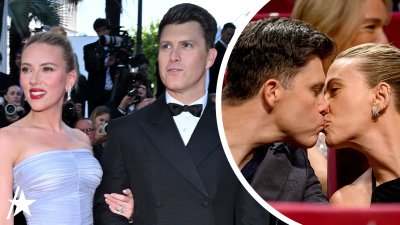 See Scarlett Johansson & Colin Jost kiss in sweet Cannes PDA