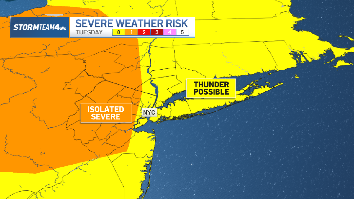 Severe Storms with Damaging Wind and Hail Possible in NYC Today!