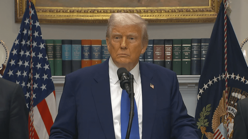 President Trump speaks from White House