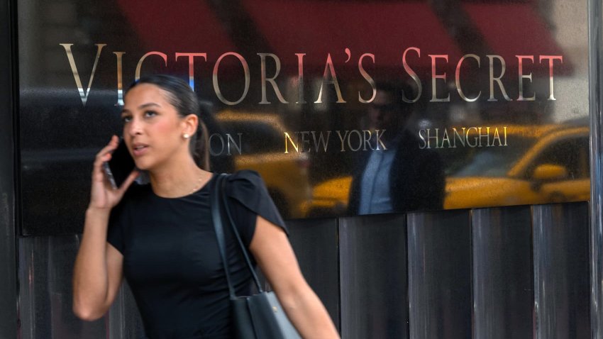 People pass a Victoria’s Secret store in Manhattan, New York City, on June 5, 2024.