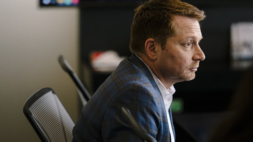 George Kurtz, chief executive officer of Crowdstrike Inc., listens during an interview in San Francisco, California, U.S., on Wednesday, Sept. 25, 2019. 