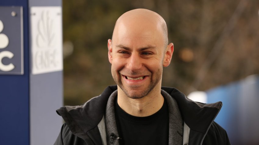 Adam Grant of Wharton School of Business speaking on CNBC’s Squawk Box  outside the World Economic Forum in Davos, Switzerland on Jan. 23, 2025.