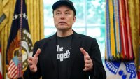 Elon Musk speaks during a press event with U.S. President Donald Trump (not pictured), at the White House in Washington, D.C., U.S., May 30, 2025.