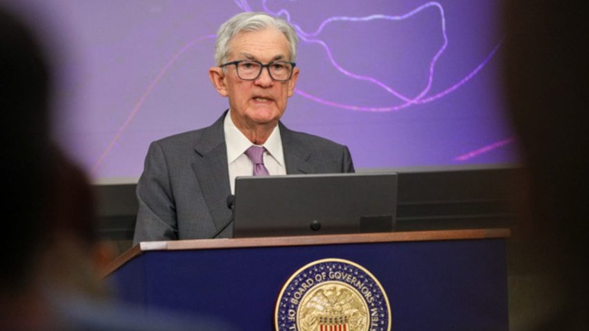 U.S. Federal Reserve Chair Jerome Powell speaks at the Federal Reserve’s 75th Anniversary Conference for the International Finance Division on June 2, 2025, in Washington DC, United States.