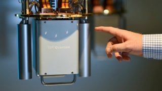 Parts of the IBM Quantum System Two are seen at IBM Thomas J. Watson Research Center in Yorktown Heights, New York, on June 6, 2025.