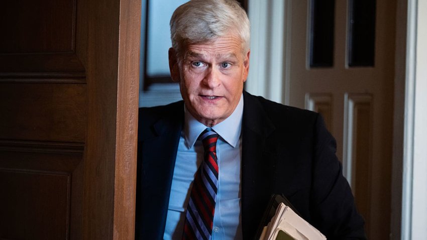 Sen. Bill Cassidy, R-La., leaves the senate luncheons in the U.S. Capitol on Tuesday, June 3, 2025.