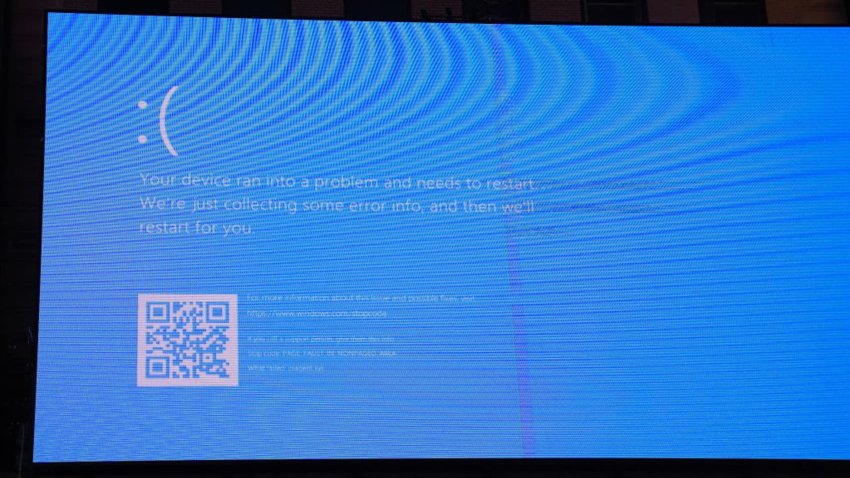 Digital boards are seen due to the global communications outage caused by CrowdStrike, which provides cyber security services to US technology company Microsoft, it was observed that some digital billboards in Times Square in New York City, United States, displayed a blue screen and some screens went completely black on July on 19, 2024.