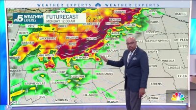 NBC 5 Forecast: Thunderstorms, some severe, moving into North Texas through Monday morning