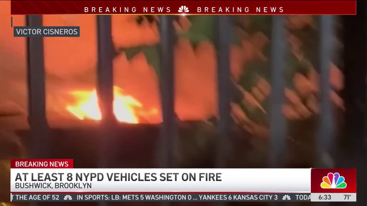NYPD vehicles torched in Brooklyn – NBC New York