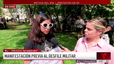 Protesta “Refuse Fascism” en DC: “ICE llegó y se llevó a mi papá”
