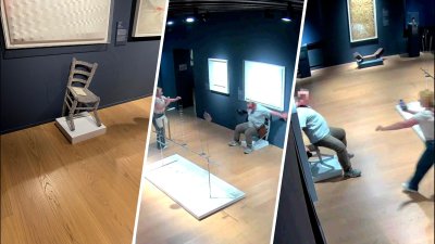 WATCH: Visitors break crystal-covered chair while taking pictures in Italian museum