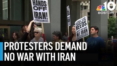 Protesters in Boston demand no war with Iran