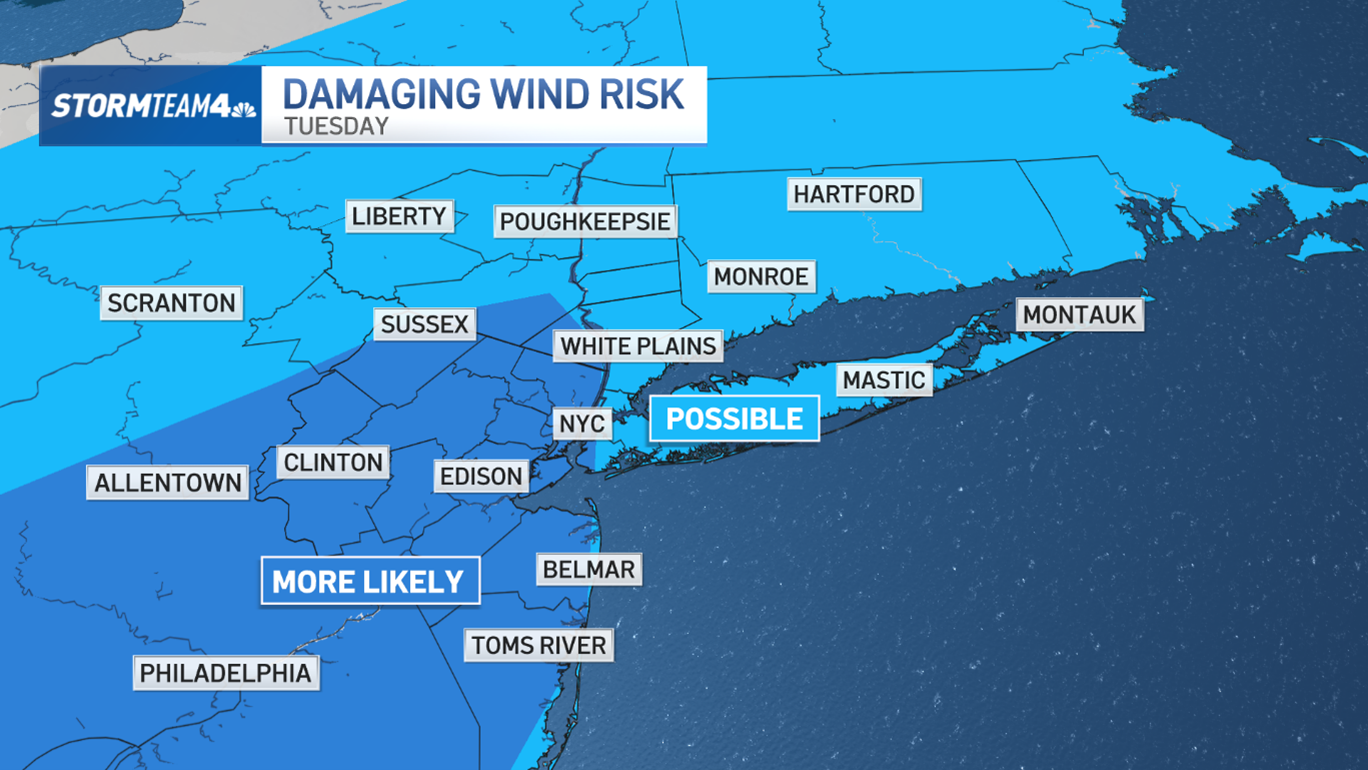 Severe thunderstorm warning likely for NYC today: Heavy rain due – NBC ...